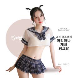 3220_시스루 체크탱크탑 세라복